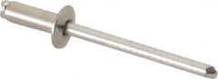 RivetKing - Size 54 Dome Head Stainless Steel Open End Blind Rivet - Stainless Steel Mandrel, 0.188" to 1/4" Grip, 0.312" Head Diam, 0.16" to 0.164" Hole Diam, 0.425" Length Under Head, 5/32" Body Diam - Exact Tooling