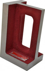 Suburban Tool - 1 Hole, 8" High x 4" Wide x 5" Deep, Right Angle Iron - Cast Iron, Precision Ground, 1" Thick, Parallel to within 0.00025" per 6", Square to within 0.0005" per 6" - Exact Tooling