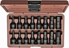 Paramount - 16 Piece 1/2" Drive Inch/Metric Impact Hex Bit Socket Set - 1/4 to 3/4" Hex - Exact Tooling
