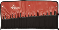 Mayhew - 19 Piece Punch & Chisel Set - 1/8 to 3/4" Chisel, 1/8 to 3/8" Punch, Hexagon Shank - Exact Tooling