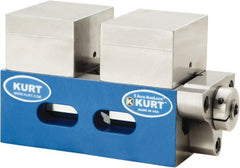 Kurt - 2-1/2" Jaw Width, 4-9/16" High x 5" Long x 2-1/2" Wide Vise - For Use with 5 Axis Workholding Systems - Exact Tooling