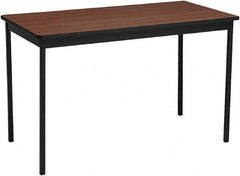 Barricks - 24" Long x 48" Wide x 30" High Stationary Utility Tables - 3/4" Thick, Walnut & Black, Wood Grain Laminate - Exact Tooling