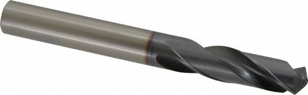 OSG - 11.99896mm 130° Spiral Flute Powdered Metal Screw Machine Drill Bit - TiCN Finish, Right Hand Cut, 51mm Flute Length, 108mm OAL, Standard Point, Straight Shank - Exact Tooling