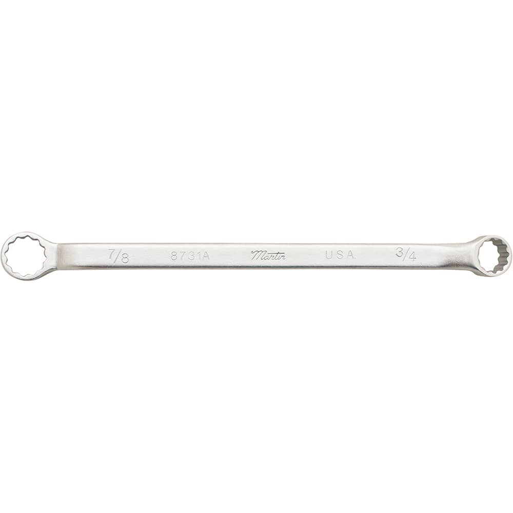Martin Tools - Box Wrenches; Wrench Type: Offset; Box ; Tool Type: Double Box End ; Size (mm): 16 x 18 ; Number of Points: 12 ; Head Type: Box End ; Finish/Coating: Chrome - Exact Tooling