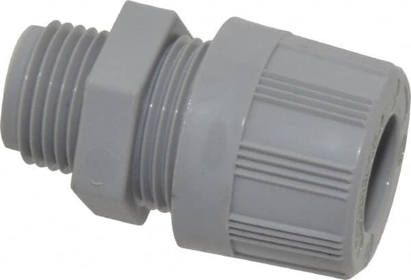 Woodhead Electrical - 7.93 to 9.53mm Capacity, Liquidtight, Straight Strain Relief Cord Grip - 1/2 NPT Thread, Nylon - Exact Tooling