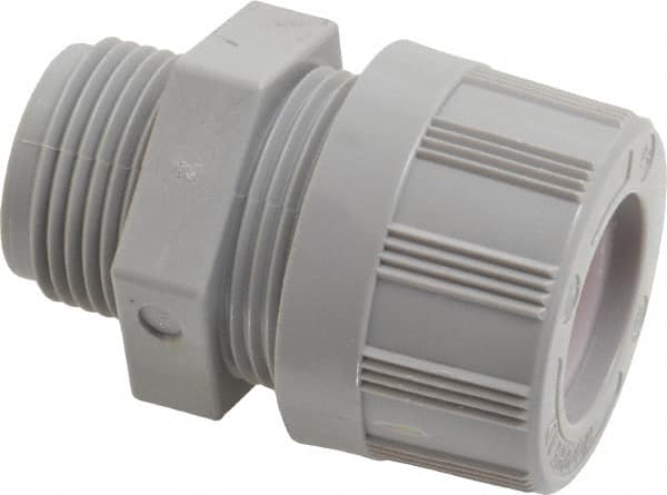 Woodhead Electrical - 4.75 to 6.35mm Capacity, Liquidtight, Straight Strain Relief Cord Grip - 3/4 NPT Thread, Nylon - Exact Tooling
