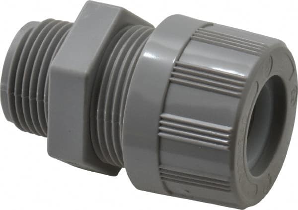 Woodhead Electrical - 6.35 to 9.53mm Capacity, Liquidtight, Straight Strain Relief Cord Grip - 3/4 NPT Thread, Nylon - Exact Tooling