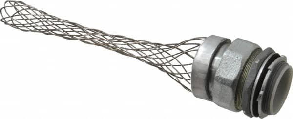 Woodhead Electrical - Liquidtight, Straight Strain Relief Cord Grip - 2 NPT Thread, 7-1/2" Long, Iron & Zinc-plated Steel - Exact Tooling
