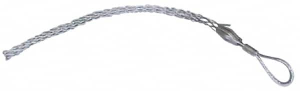 Woodhead Electrical - Offset Eye, Split Lace, Steel Wire Pulling Grip - 18" Mesh, 1-1/2 to 1.74" Cable Diam - Exact Tooling