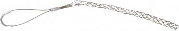 Woodhead Electrical - 1/2 to 0.61 Inch Cable Diameter, Tinned Bronze, Offset Loop Support Grip - 18 Inch Long, 770 Lb. Breaking Strength, 11 Inch Mesh Length - Exact Tooling