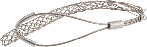 Woodhead Electrical - 0.62 to 0.74 Inch Cable Diameter, Tinned Bronze, Offset Loop Support Grip - 18 Inch Long, 960 Lb. Breaking Strength, 11 Inch Mesh Length - Exact Tooling