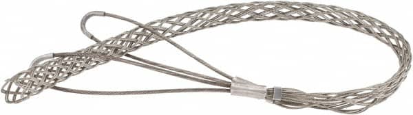 Woodhead Electrical - 1-1/4 to 1.49 Inch Cable Diameter, Tinned Bronze, Double Loop Support Grip - 41 Inch Long, 4,720 Lb. Breaking Strength, 31 Inch Mesh Length - Exact Tooling