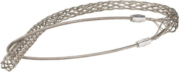 Woodhead Electrical - 1 to 1.24 Inch Cable Diameter, Tinned Bronze, Single Loop Support Grip - 39 Inch Long, 4,720 Lb. Breaking Strength, 29 Inch Mesh Length - Exact Tooling