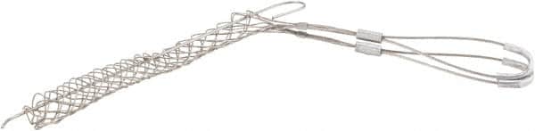 Woodhead Electrical - 0.62 to 0.74 Inch Cable Diameter, Tinned Bronze, Double Loop Support Grip - 18 Inch Long, 1,150 Lb. Breaking Strength, 11 Inch Mesh Length - Exact Tooling