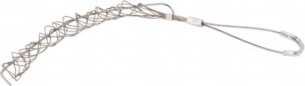 Woodhead Electrical - 1/2 to 0.61 Inch Cable Diameter, Tinned Bronze, Offset Loop Support Grip - 18 Inch Long, 770 Lb. Breaking Strength, 11 Inch Mesh Length - Exact Tooling