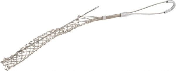 Woodhead Electrical - 0.62 to 0.74 Inch Cable Diameter, Tinned Bronze, Offset Loop Support Grip - 18 Inch Long, 960 Lb. Breaking Strength, 11 Inch Mesh Length - Exact Tooling