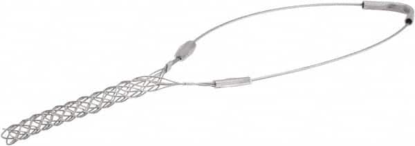 Woodhead Electrical - 0.3 to 0.43 Inch Cable Diameter, Galvanized Steel, Single Loop Support Grip - 13-1/2 Inch Long, 1,100 Lb. Breaking Strength, 4-1/2 Inch Mesh Length - Exact Tooling