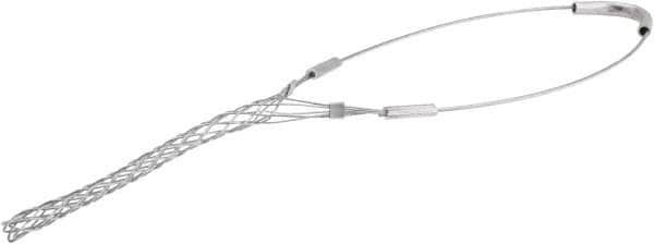 Woodhead Electrical - 0.4 to 0.56 Inch Cable Diameter, Galvanized Steel, Single Loop Support Grip - 14 Inch Long, 1,100 Lb. Breaking Strength, 5 Inch Mesh Length - Exact Tooling
