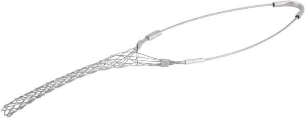 Woodhead Electrical - 0.53 to 0.73 Inch Cable Diameter, Galvanized Steel, Single Loop Support Grip - 15-1/2 Inch Long, 1,100 Lb. Breaking Strength, 6-1/2 Inch Mesh Length - Exact Tooling