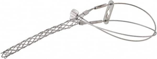 Woodhead Electrical - 0.4 to 0.56 Inch Cable Diameter, Galvanized Steel, Locking Bale and Universal Loop Support Grip - 17 Inch Long, 1,100 Lb. Breaking Strength, 5 Inch Mesh Length - Exact Tooling