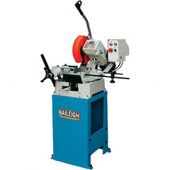 Baileigh - 1 Cutting Speed, 10" Blade Diam, Cold Saw - 54 RPM Blade Speed, Floor Machine, 1 Phase, Compatible with Ferrous/Non-Ferrous Material - Exact Tooling