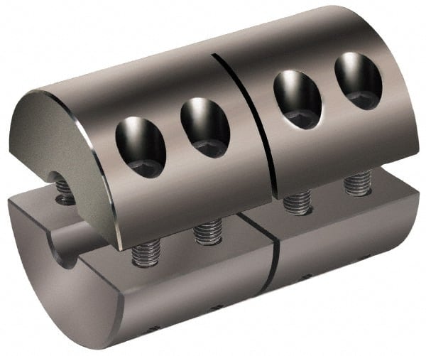 Climax Metal Products - 1" Inside x 3-1/4" Outside Diam, Machinable Rigid Coupling - No Keyway - 4-7/8" Long - Exact Tooling