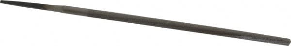 Value Collection - 6" Long, Smooth Cut, Round American-Pattern File - Double Cut, Tang - Exact Tooling