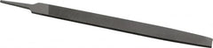 Value Collection - 12" Long, Second Cut, Mill American-Pattern File - Single Cut, 7/32" Overall Thickness, Tang - Exact Tooling