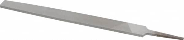 Value Collection - 8" Long, Smooth Cut, Flat American-Pattern File - Double Cut, 7/32" Overall Thickness, Tang - Exact Tooling