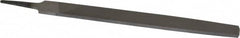 Value Collection - 10" Long, Smooth Cut, Flat American-Pattern File - Double Cut, 1/4" Overall Thickness, Tang - Exact Tooling