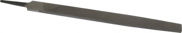 Value Collection - 12" Long, Second Cut, Flat American-Pattern File - Double Cut, 9/32" Overall Thickness, Tang - Exact Tooling