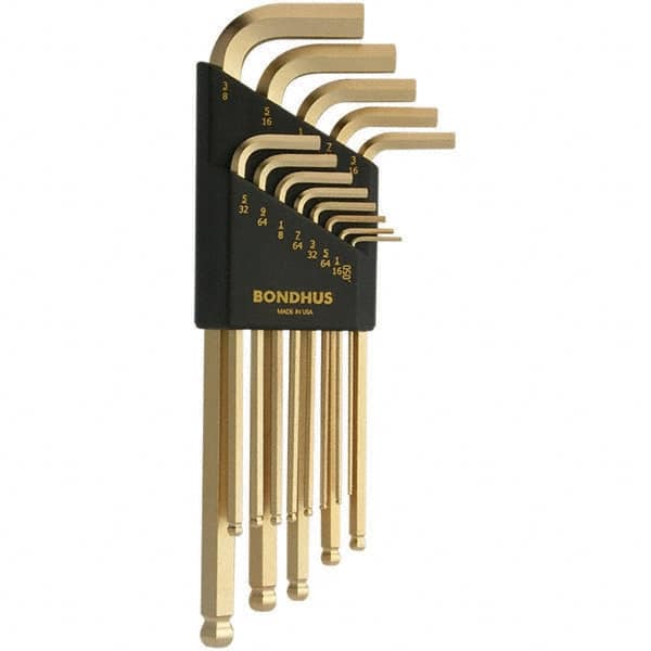 Bondhus - Hex Key Sets Tool Type: Ball End Handle Type: L-Key Long Arm - Exact Tooling