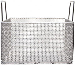 Marlin Steel Wire Products - 14" Deep, Square Stainless Steel Mesh Basket - 1/4" Perforation, 14" Wide x 8" High - Exact Tooling