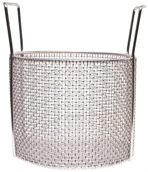 Marlin Steel Wire Products - Round Stainless Steel Mesh Basket - 1/4" Perforation, 10" Wide x 8" High - Exact Tooling