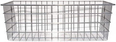 Marlin Steel Wire Products - 14" Deep, Rectangular Steel Wire Basket - 1-3/8" Perforation, 20" Wide x 6" High - Exact Tooling