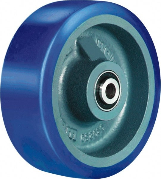 Hamilton - 6 Inch Diameter x 1-1/2 Inch Wide, Polyurethane on Cast Iron Caster Wheel - 680 Lb. Capacity, 1-3/4 Inch Hub Length, 3/4 Inch Axle Diameter, Tapered Roller Bearing - Exact Tooling
