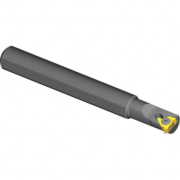 Vargus - Internal/External Thread, Left Hand Cut, 0.59" Shank Width x 0.56" Shank Height Indexable Threading Toolholder - 3.94" OAL, 2IL Insert Compatibility, OVR Toolholder, Series Miniature Round Shank - Exact Tooling