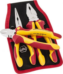 Wiha - 3 Piece Insulated Hand Tool Set - Comes in Belt Pack - Exact Tooling