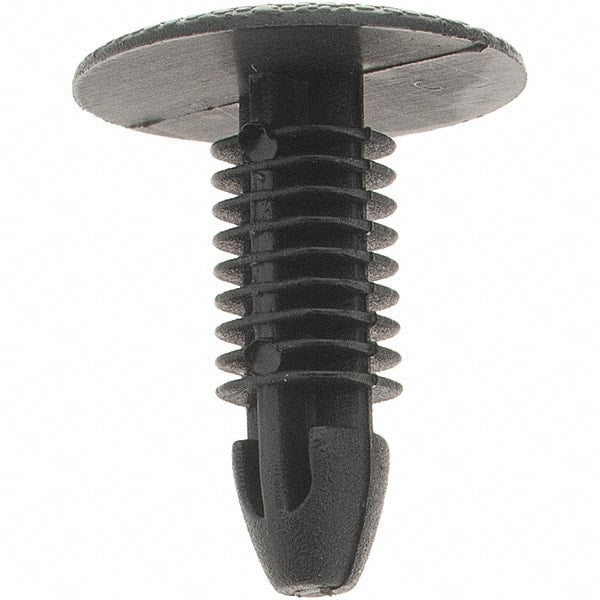 Value Collection - 11mm Hole Diam, Ratchet Shank, Nylon Panel Rivet - 20mm Length Under Head, 11mm Material Thickness - Exact Tooling