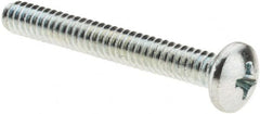 Value Collection - #10-24 UNC, 1-1/2" Length Under Head Phillips Drive Machine Screw - Pan Head, Grade 2 Steel, Zinc-Plated Finish, Without Washer - Exact Tooling