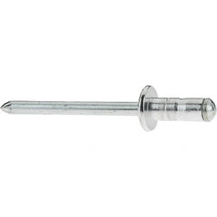 RivetKing - Dome Head Aluminum Multi Grip Blind Rivet - Steel Mandrel, 0.063" to 0.252" Grip, 0.44" Length Under Head, 3/16" Body Diam - Exact Tooling