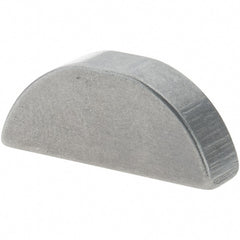 Value Collection - #707 Standard Woodruff Key - 7/8" Long x 7/32" Wide, Steel - Exact Tooling