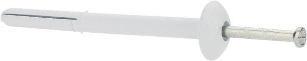 Value Collection - 1/4" Diam, 1/4" Drill, 3" OAL, 2-1/4" Min Embedment Hammer Drive Concrete Anchor - Steel, Zinc-Plated Finish, Truss Head - Exact Tooling