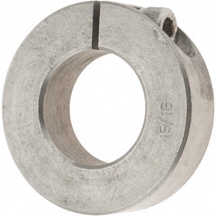 Value Collection - 15/16" Bore, Stainless Steel, One Piece One Piece Split Shaft Collar - 1-3/4" Outside Diam, 1/2" Wide - Exact Tooling