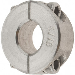 Value Collection - 5/16" Bore, Stainless Steel, Two Piece Shaft Collar - 11/16" Outside Diam, 5/16" Wide - Exact Tooling