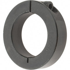 Value Collection - 1-7/16" Bore, Steel, One Piece Clamp Collar - 2-1/4" Outside Diam, 9/16" Wide - Exact Tooling