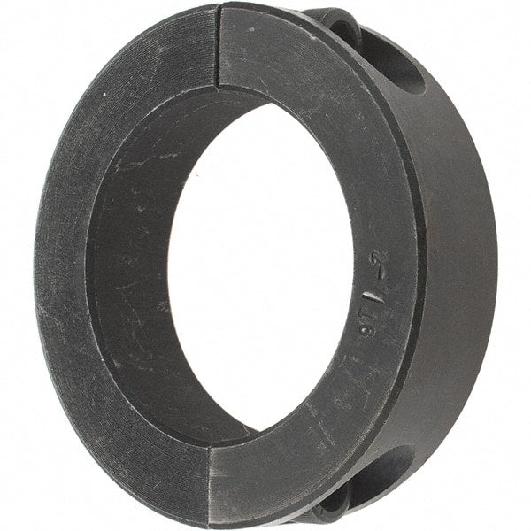 Value Collection - 2-1/16" Bore, Steel, Two Piece Two Piece Split Shaft Collar - 3-1/4" Outside Diam, 3/4" Wide - Exact Tooling