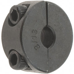 Value Collection - 3/16" Bore, Steel, Two Piece Shaft Collar - 11/16" Outside Diam, 5/16" Wide - Exact Tooling