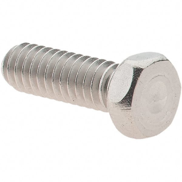 Value Collection - #8-32 UNC, 1/2" Length Under Head Hex Drive Machine Screw - Hex Head, Grade 18-8 Stainless Steel, Uncoated, Without Washer - Exact Tooling