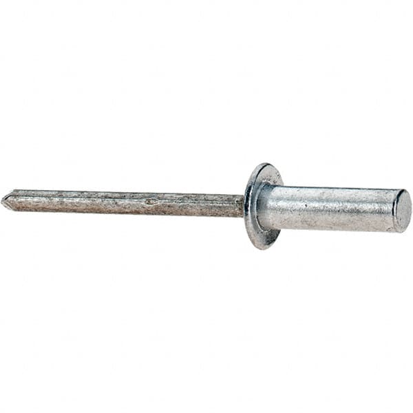 Value Collection - Size 66 Dome Head Aluminum Closed End Sealing Blind Rivet - Aluminum Mandrel, 0.251" to 3/8" Grip, 3/8" Head Diam, 0.192" to 0.196" Hole Diam, 0.656" Length Under Head, 3/16" Body Diam - Exact Tooling